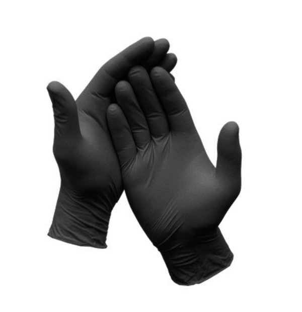 Ambitex N200BLK Series Powder Free Black Nitrile Gloves, Large, 100/Box - Image 3